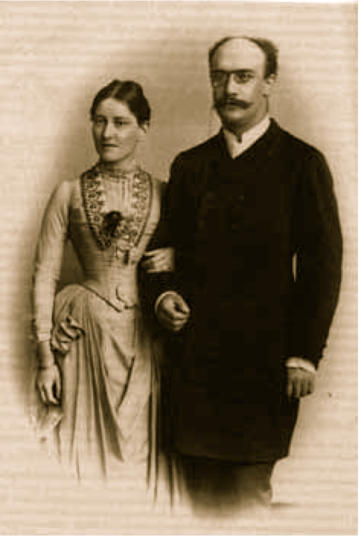 Hugo Landé z żoną Theklą