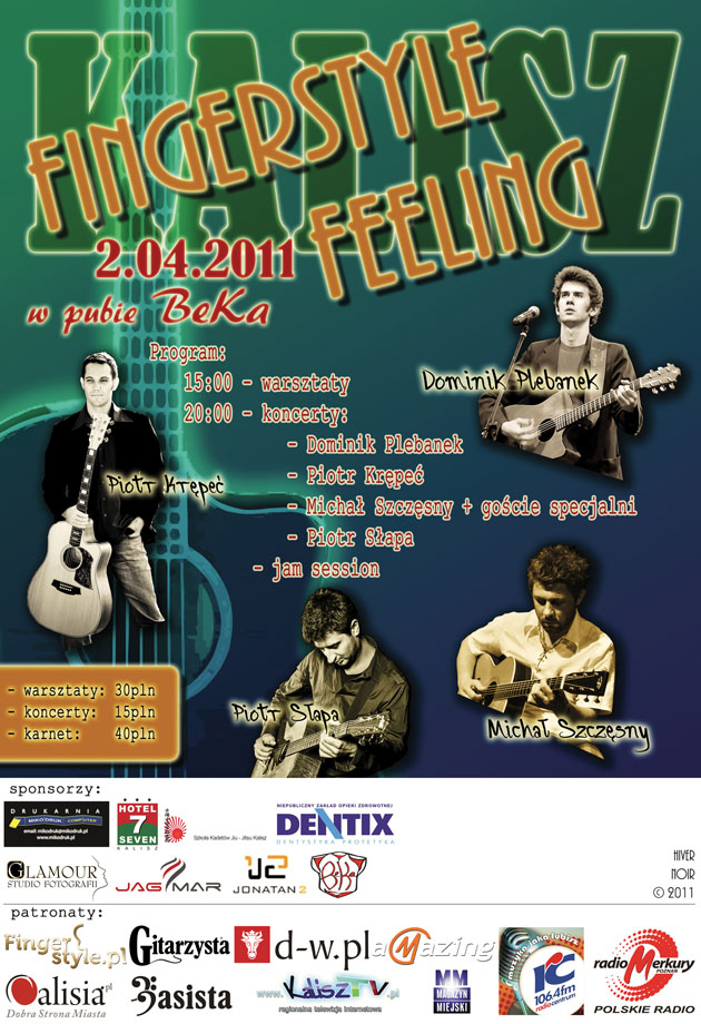 Plakat pierwszej edycji festiwalu Fingerstyle Feeling