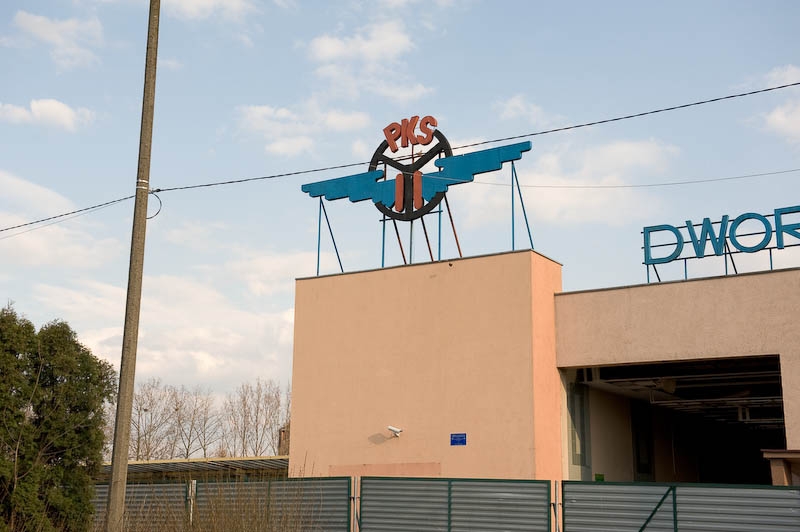 Dworzec PKS w Kaliszu w trakcie rozbiórki