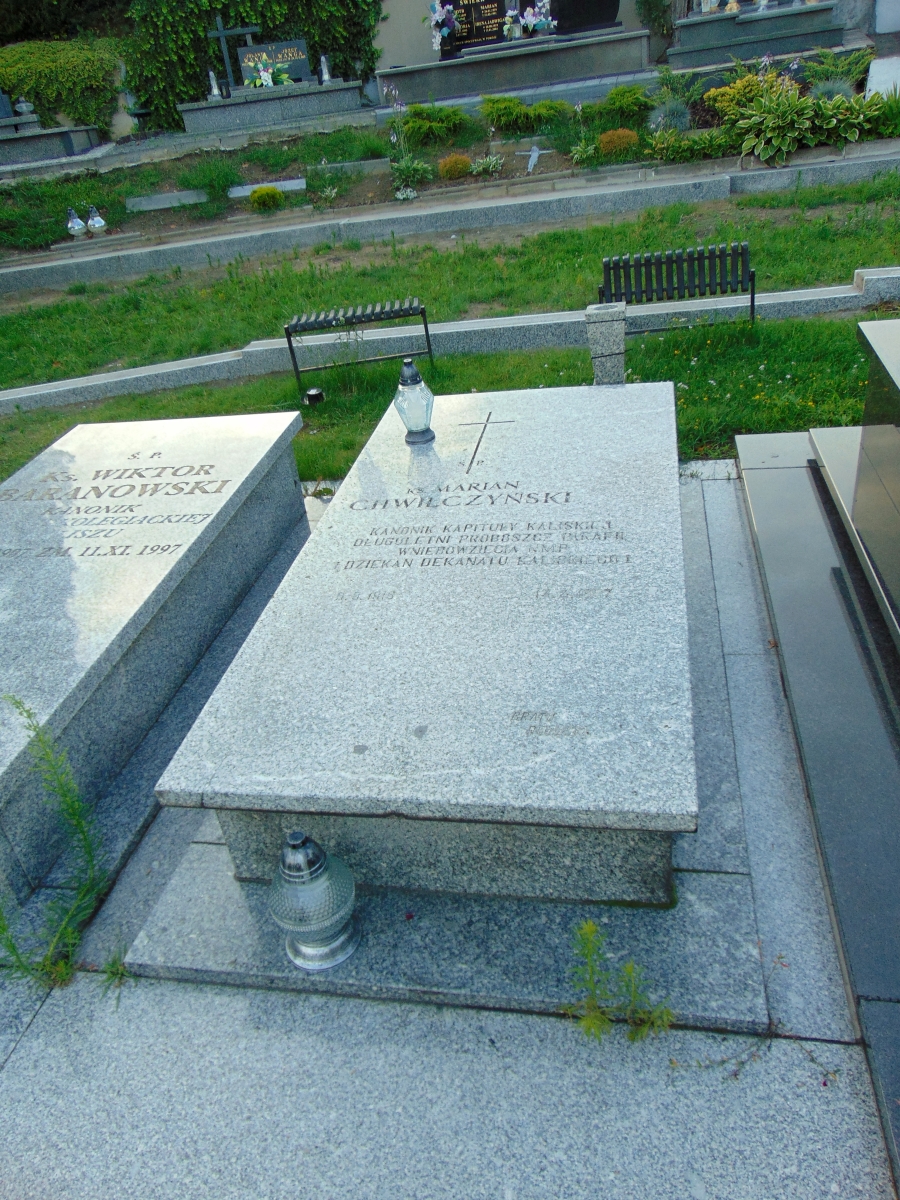 Grób Mariana Chwilczyńskiego na cmentarzu Tynieckim w Kaliszu